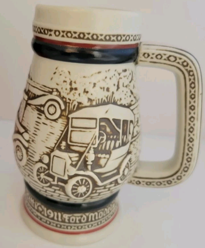 Vintage 1982 Car Classics Ceramic Stein 5" Tall Collector 44882 New With Box