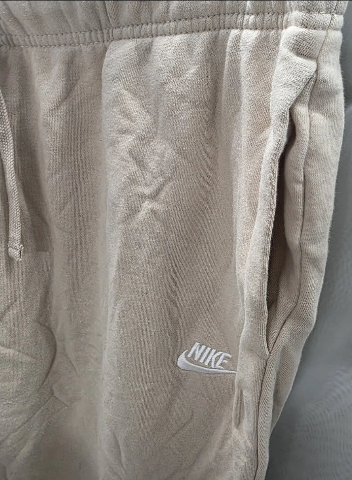 Nike Sweatpants Unisex Size Large Elastic Drawstring Waist Pockets Beige. Excellent used condition