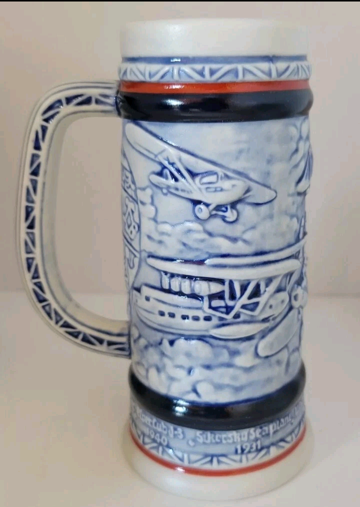 Vintage 1982 Flying Classics Ceramic Stein 5.5" Tall Collector 150716 New In Box