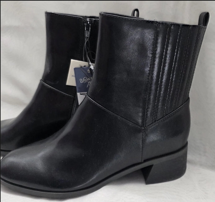 Universal Thread Womens Size 10 Black Ashley Boot Side Zip Memory Foam New With Tags